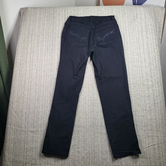 Gloria Vanderbilt Amanda Jeans Womens 4 Straight Leg Missy Short Studded Pockets - Picture 8 of 13